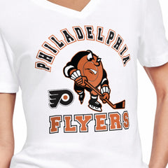 Philadelphia Flyers Starter Women's Tough Puck T-Shirt - White - NHL 203995165