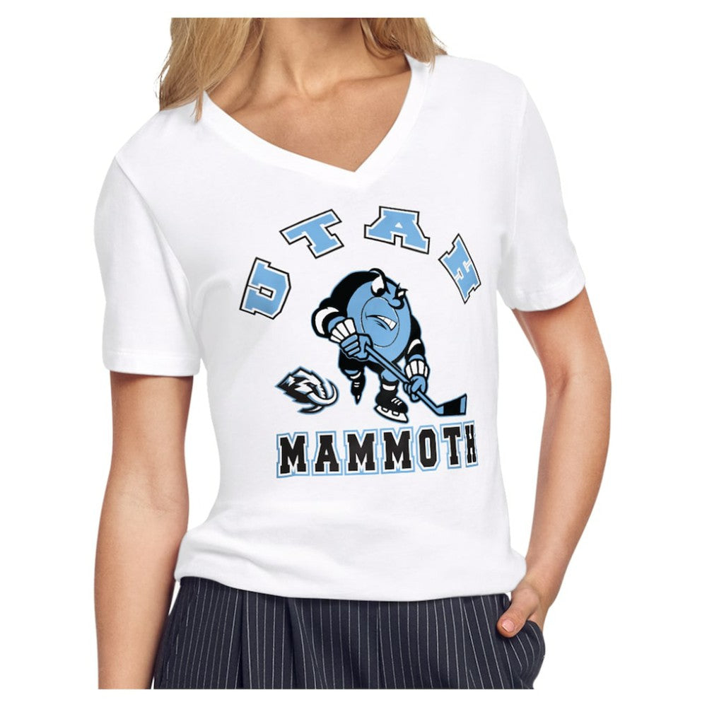 Utah Mammoth Starter Women's Tough Puck T-Shirt - White - NHL 203995166