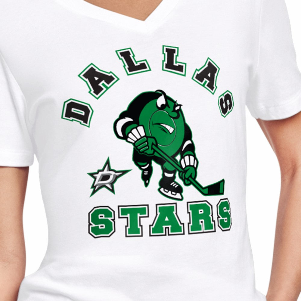 Dallas Stars Starter Women's Tough Puck T-Shirt - White - NHL 203995167