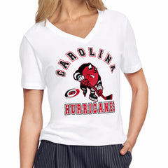 Carolina Hurricanes Starter Women's Tough Puck T-Shirt - White - NHL 203995171