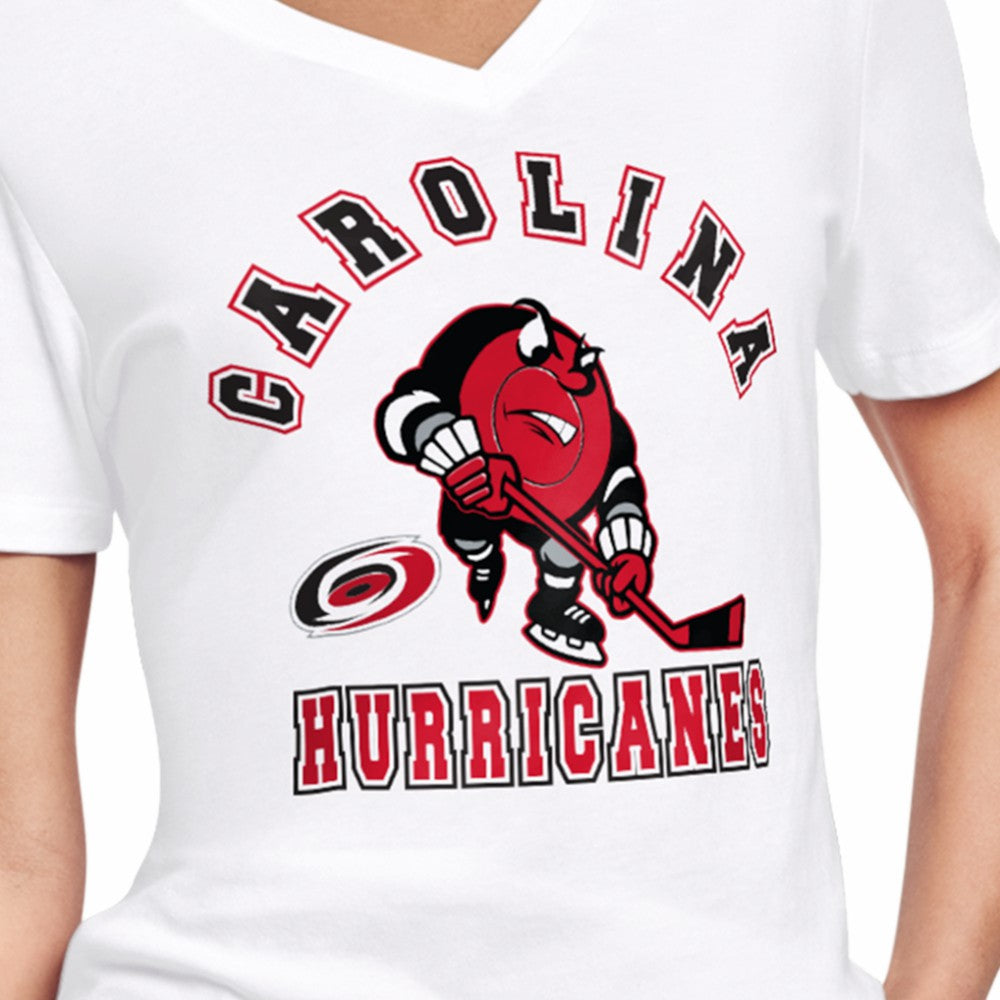 Carolina Hurricanes Starter Women's Tough Puck T-Shirt - White - NHL 203995171