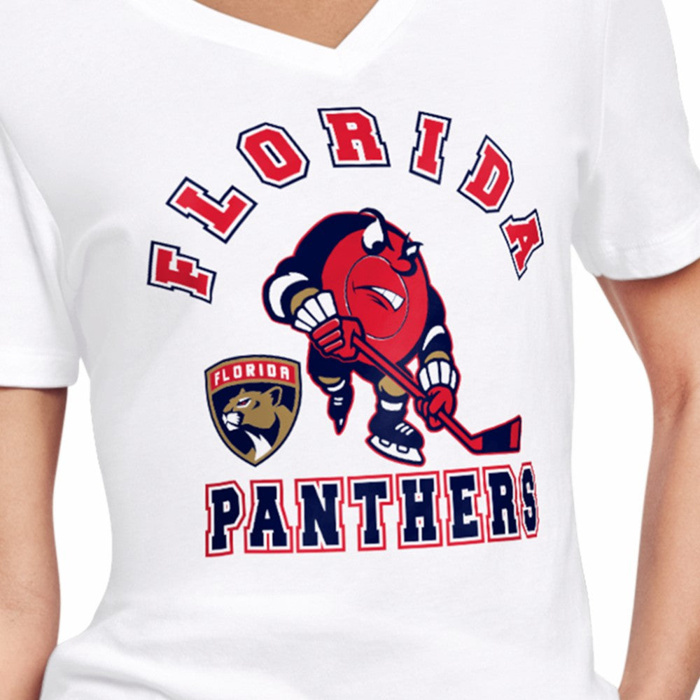 Florida Panthers Starter Women's Tough Puck T-Shirt - White - NHL 203995177