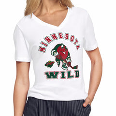 Minnesota Wild Starter Women's Tough Puck T-Shirt - White - NHL 203995179
