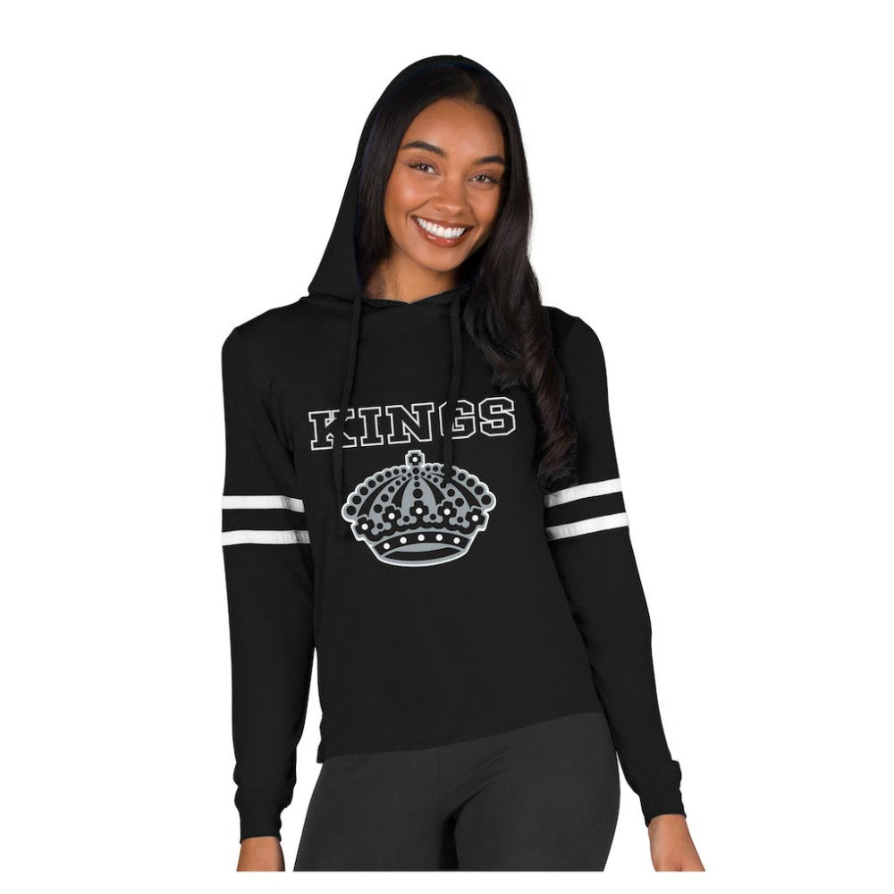 Los Angeles Kings Concepts Sport Women's Marathon Long-Sleeve Hooded T-Shirt - Black - NHL 203995274