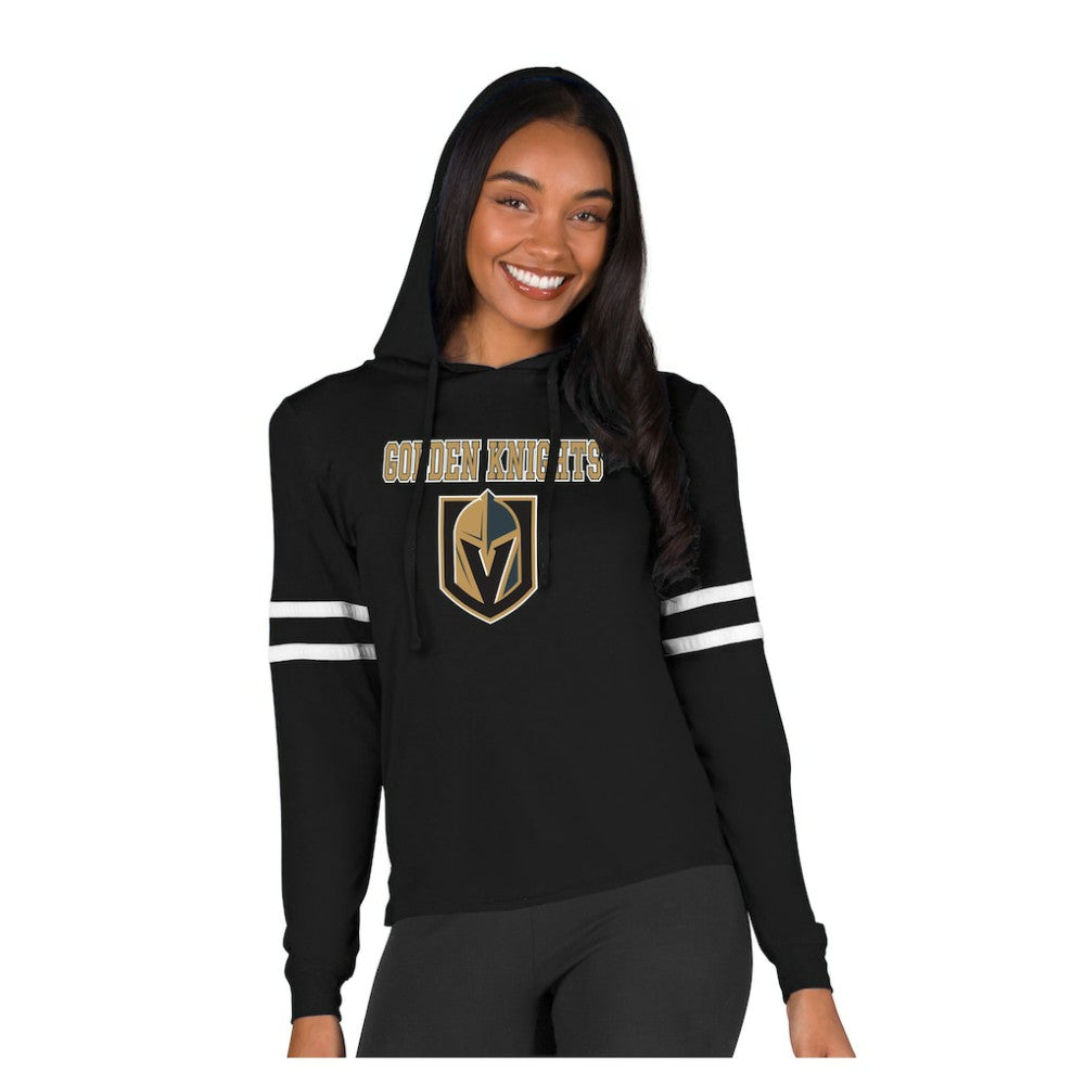 Vegas Golden Knights Concepts Sport Women's Marathon Long-Sleeve Hooded T-Shirt - Black - NHL 203995291