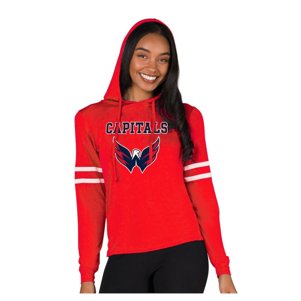 Washington Capitals Concepts Sport Women's Marathon Long-Sleeve Hooded T-Shirt - Red - NHL 203995292