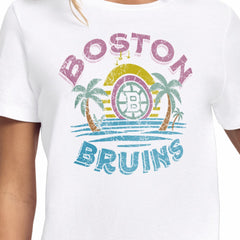 Boston Bruins Starter Women's Tonal Beach T-Shirt - White - NHL 204013634