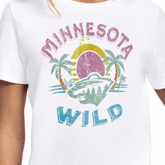 Minnesota Wild Starter Women's Tonal Beach T-Shirt - White - NHL 204013637