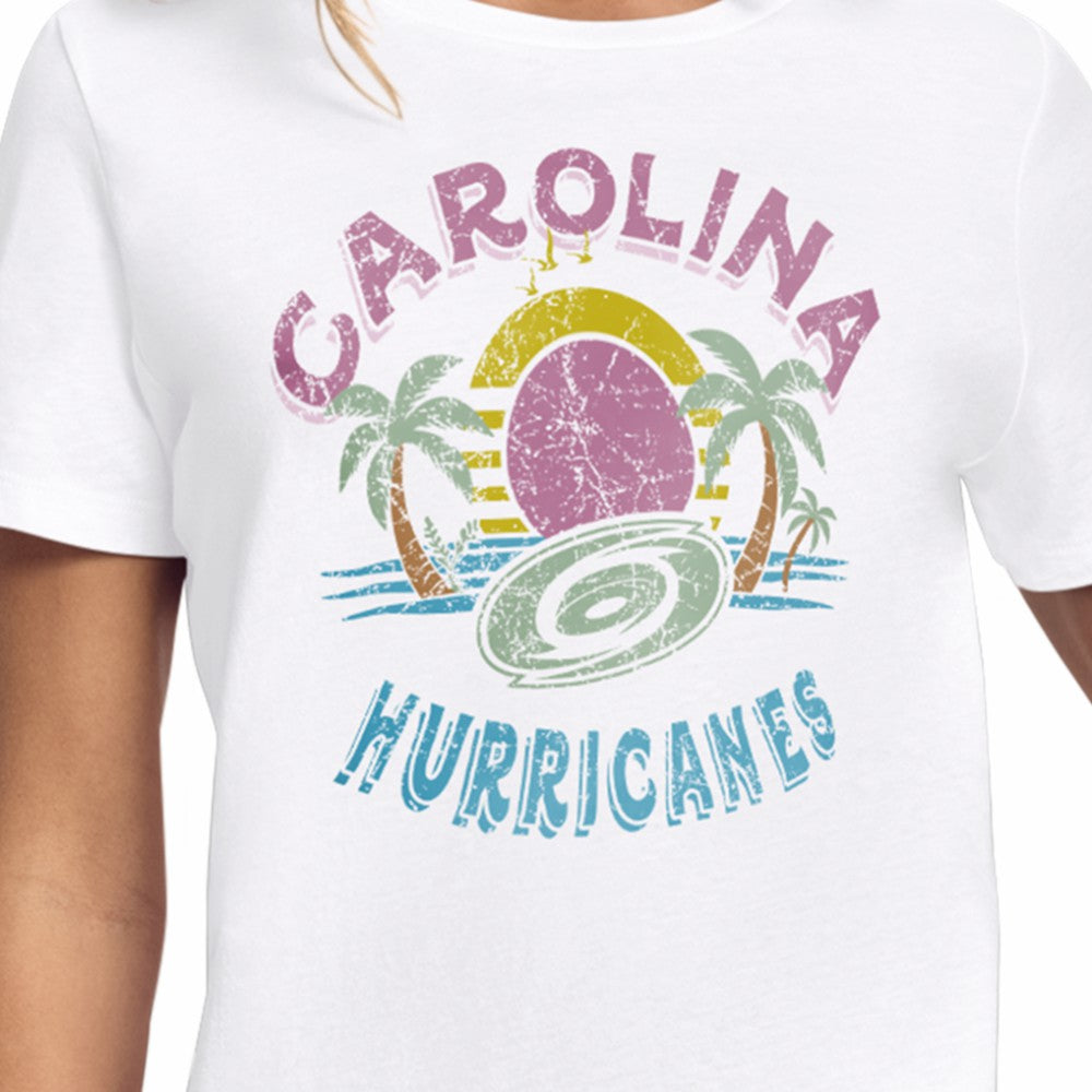 Carolina Hurricanes Starter Women's Tonal Beach T-Shirt - White - NHL 204013642