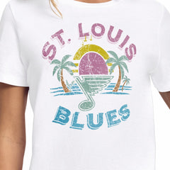 St. Louis Blues Starter Women's Tonal Beach T-Shirt - White - NHL 204013644