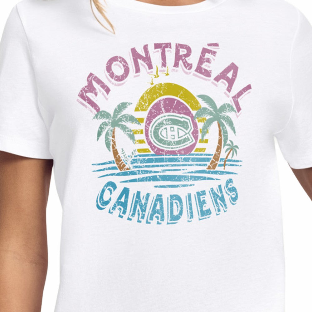 Montreal Canadiens Starter Women's Tonal Beach T-Shirt - White - NHL 204013646