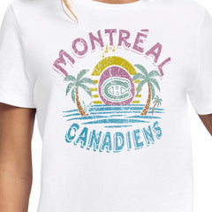 Montreal Canadiens Starter Women's Tonal Beach T-Shirt - White - NHL 204013646