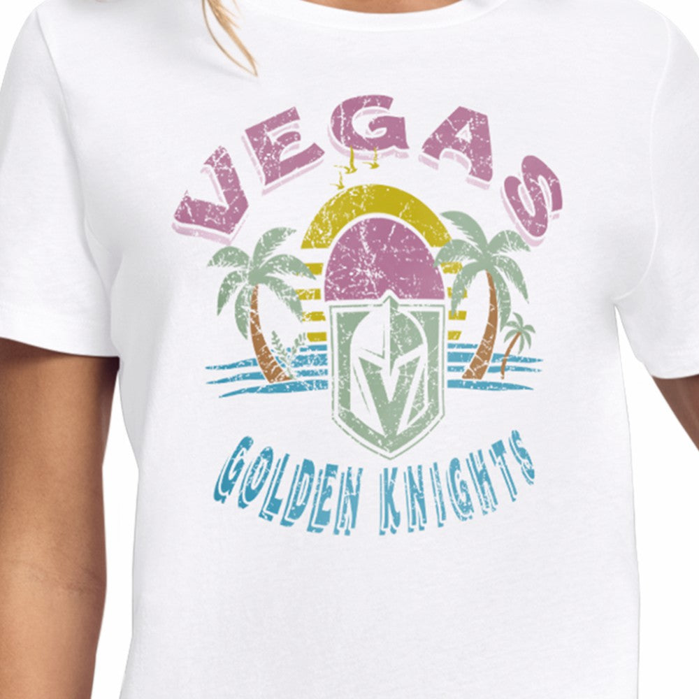 Vegas Golden Knights Starter Women's Tonal Beach T-Shirt - White - NHL 204013649
