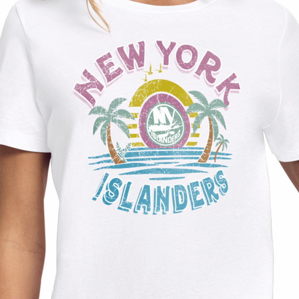 New York Islanders Starter Women's Tonal Beach T-Shirt - White - NHL 204013653