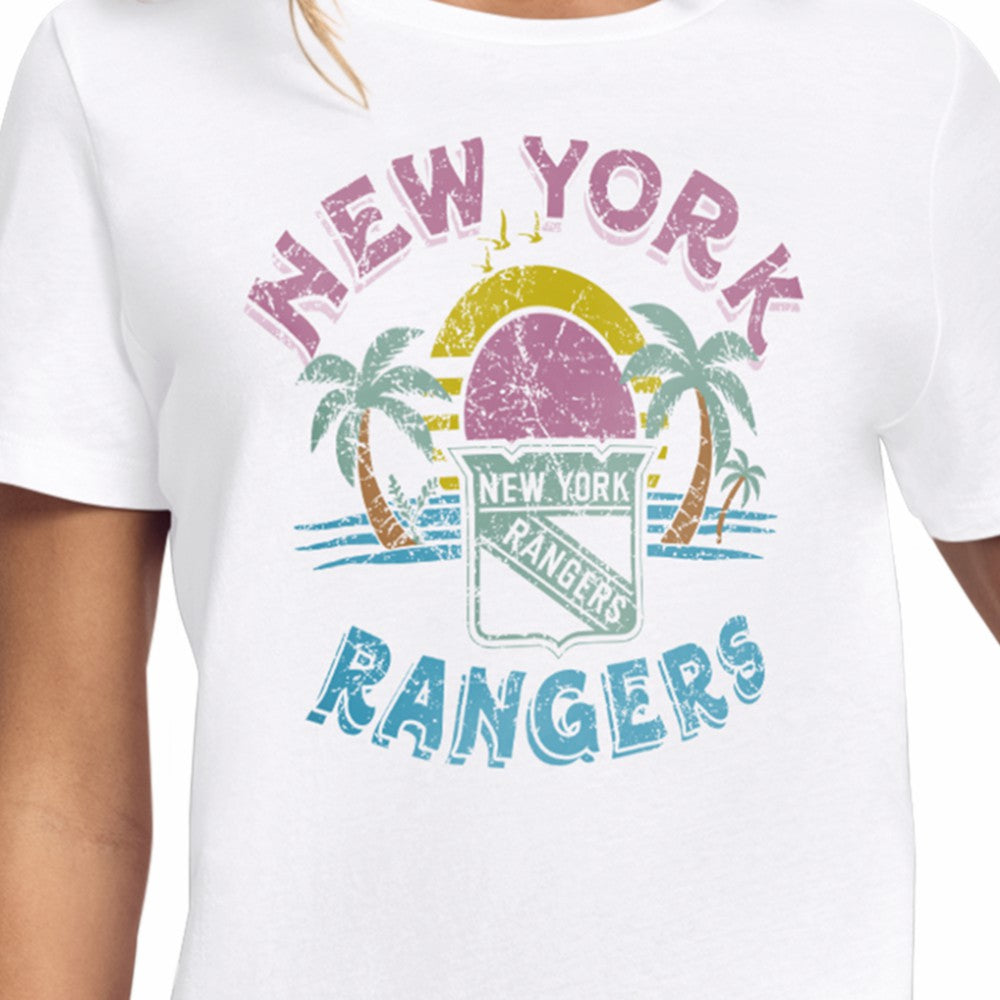 New York Rangers Starter Women's Tonal Beach T-Shirt - White - NHL 204013654