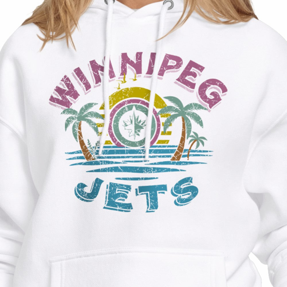 Winnipeg Jets Starter Women's Tonal Beach Hoodie - White - NHL 204013657