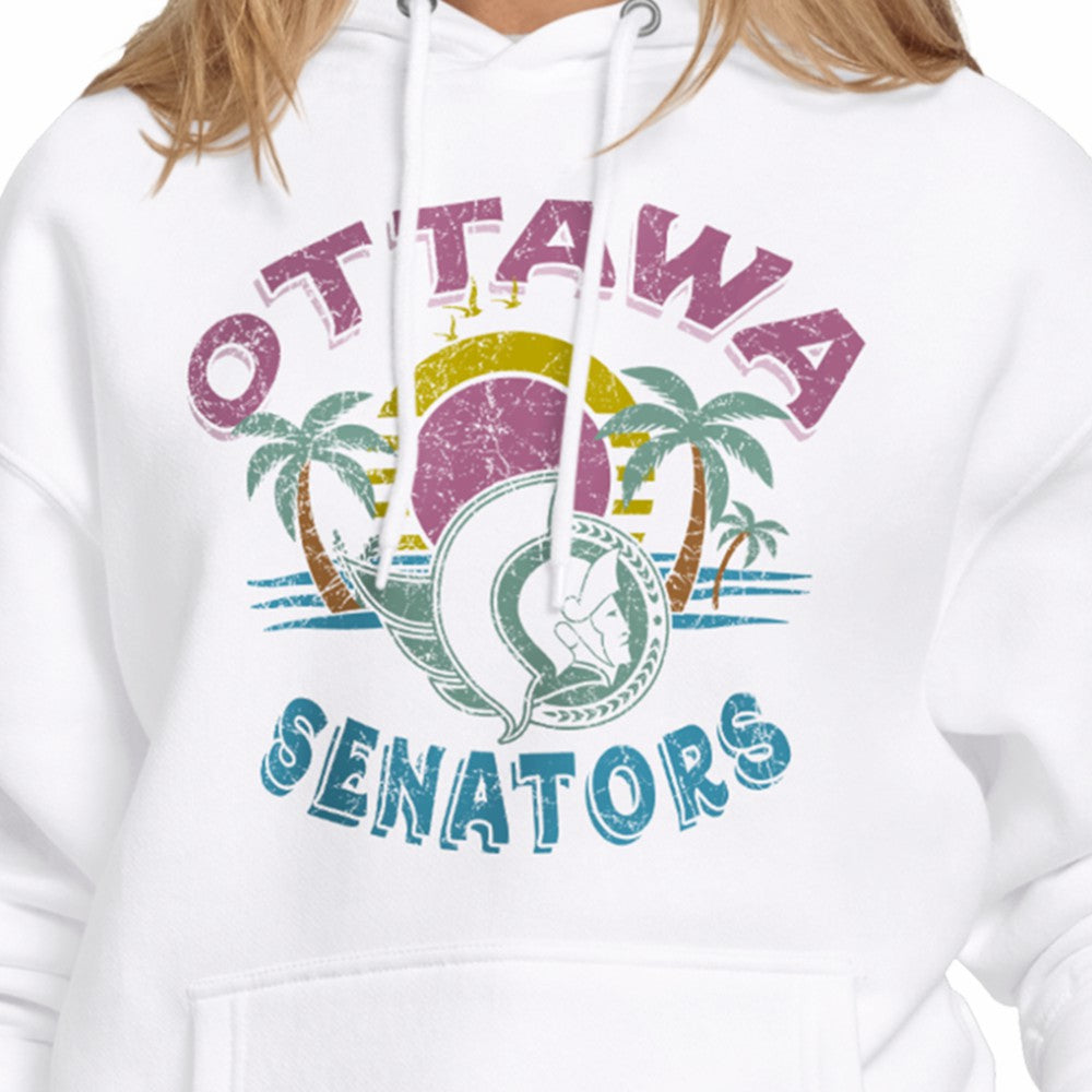 Ottawa Senators Starter Women's Tonal Beach Hoodie - White - NHL 204013662