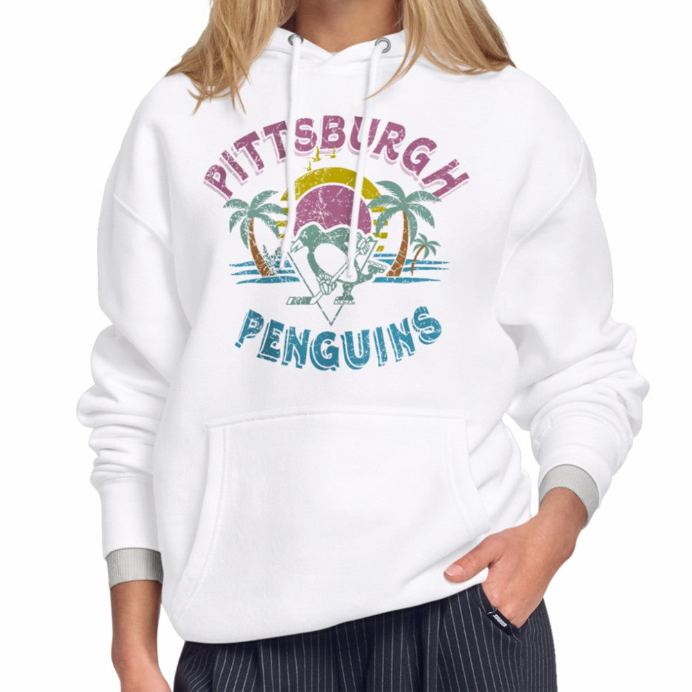 Pittsburgh Penguins Starter Women's Tonal Beach Hoodie - White - NHL 204013665