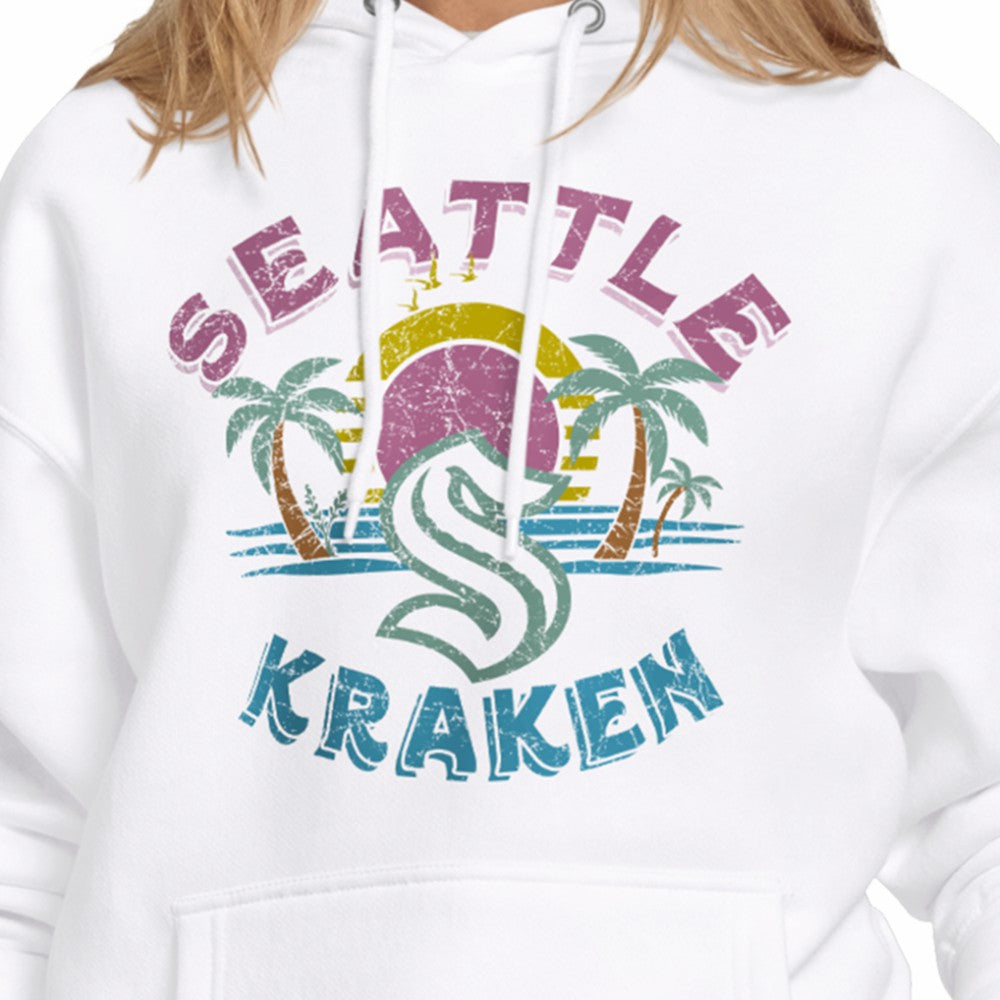 Seattle Kraken Starter Women's Tonal Beach Hoodie - White - NHL 204013667