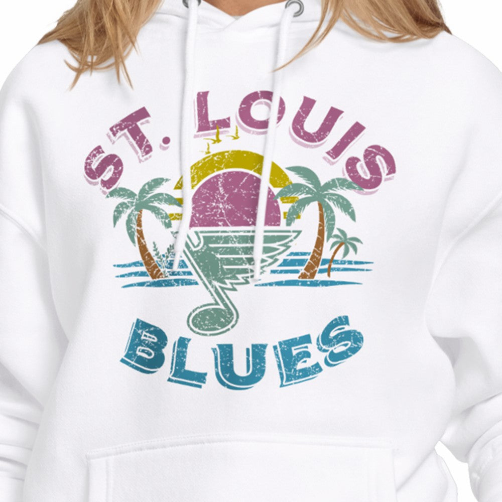 St. Louis Blues Starter Women's Tonal Beach Hoodie - White - NHL 204013668