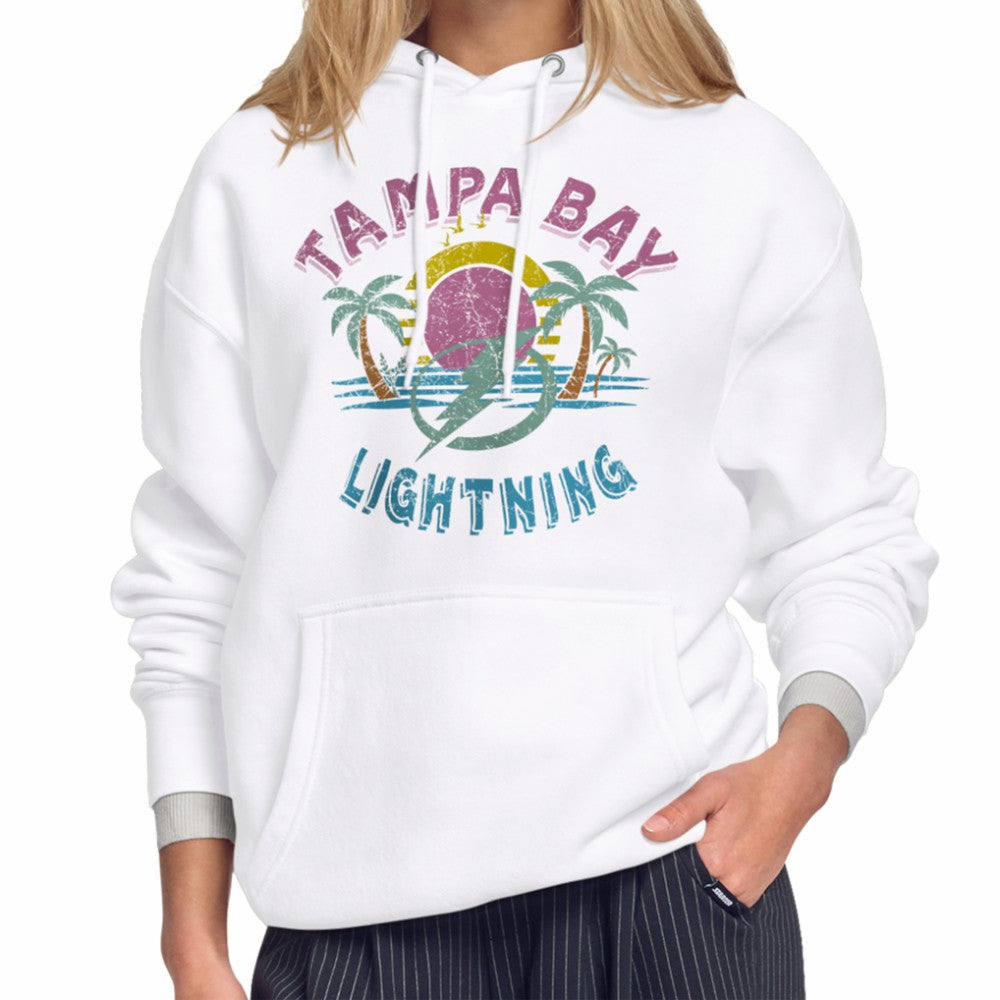 Tampa Bay Lightning Starter Women's Tonal Beach Hoodie - White - NHL 204013669