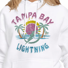 Tampa Bay Lightning Starter Women's Tonal Beach Hoodie - White - NHL 204013669