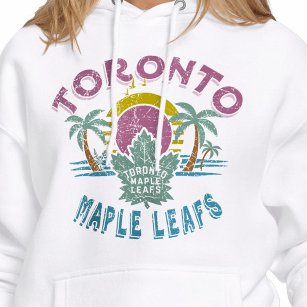 Toronto Maple Leafs Starter Women's Tonal Beach Hoodie - White - NHL 204013670