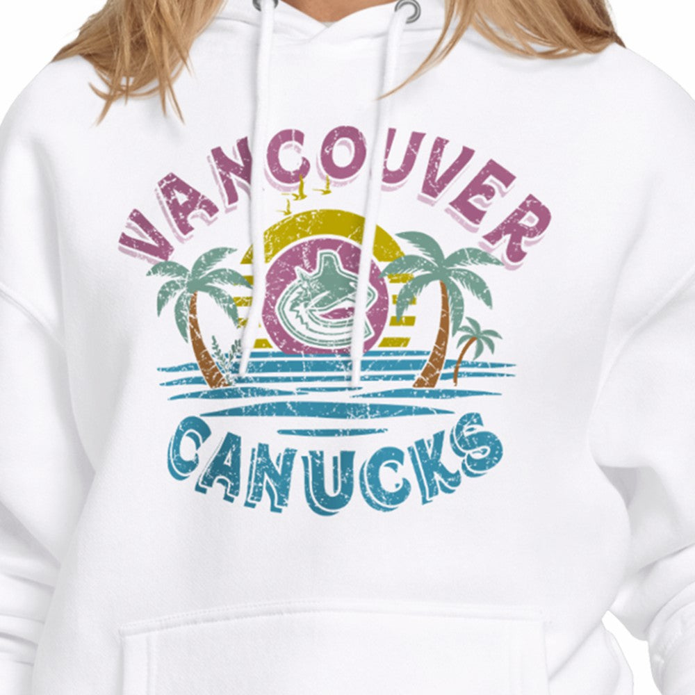 Vancouver Canucks Starter Women's Tonal Beach Hoodie - White - NHL 204013671