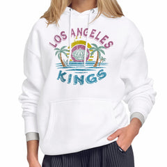 Los Angeles Kings Starter Women's Tonal Beach Hoodie - White - NHL 204013678