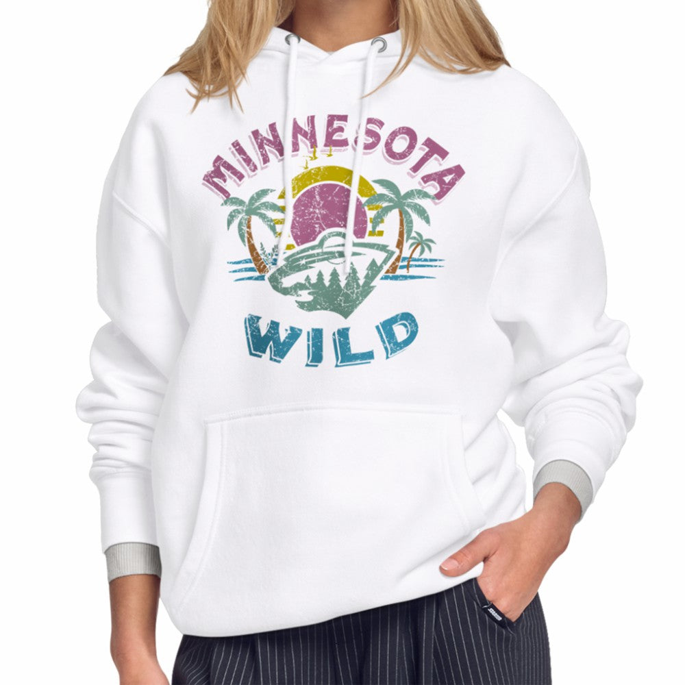 Minnesota Wild Starter Women's Tonal Beach Hoodie - White - NHL 204013679