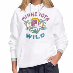 Minnesota Wild Starter Women's Tonal Beach Hoodie - White - NHL 204013679