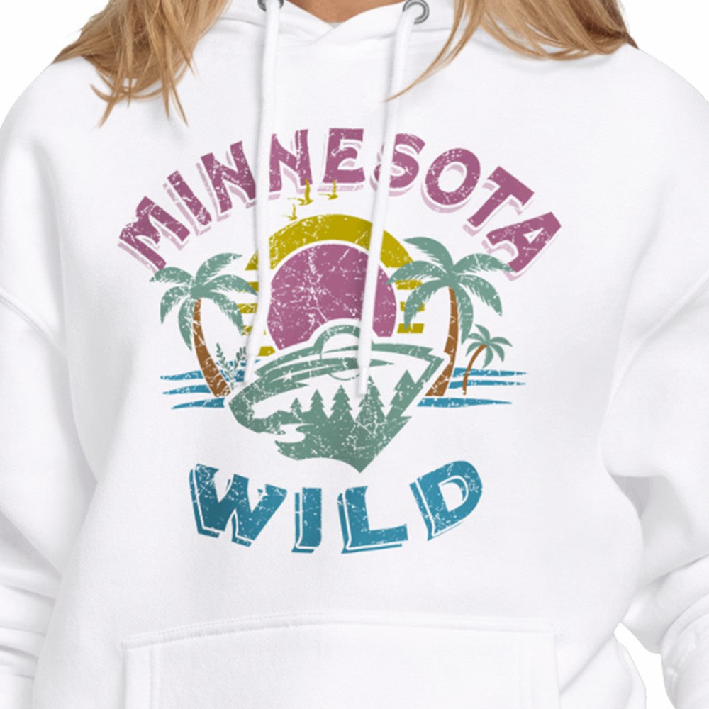 Minnesota Wild Starter Women's Tonal Beach Hoodie - White - NHL 204013679