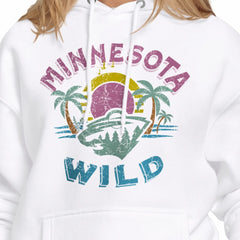 Minnesota Wild Starter Women's Tonal Beach Hoodie - White - NHL 204013679