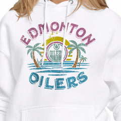 Edmonton Oilers Starter Women's Tonal Beach Hoodie - White - NHL 204013682