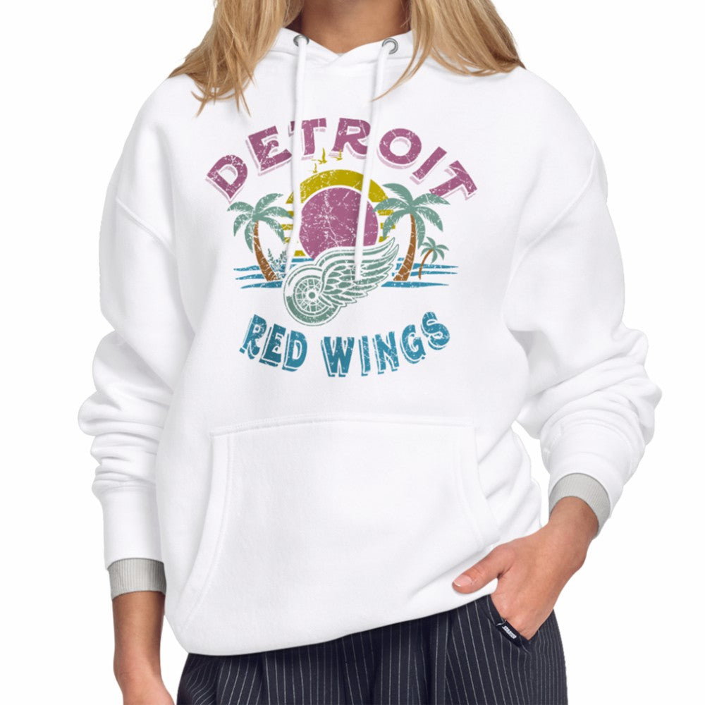 Detroit Red Wings Starter Women's Tonal Beach Hoodie - White - NHL 204013683