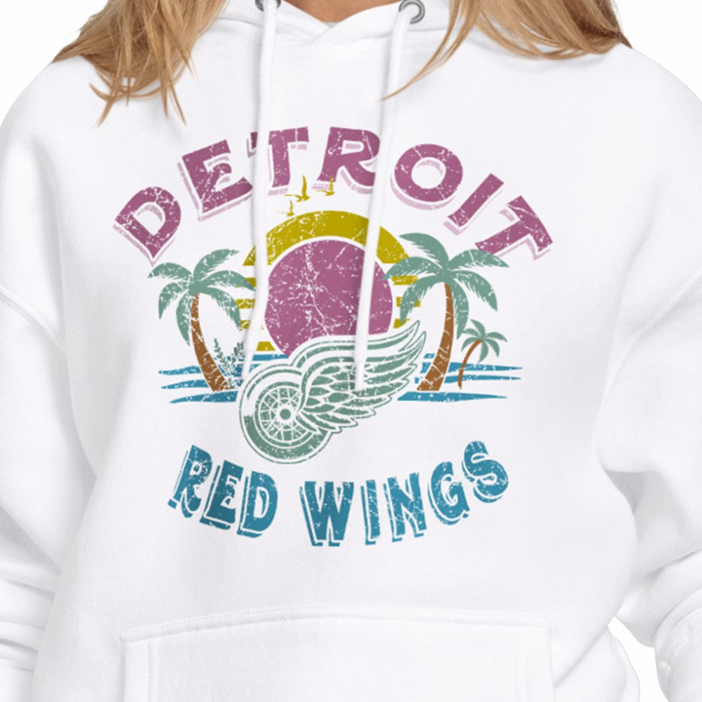 Detroit Red Wings Starter Women's Tonal Beach Hoodie - White - NHL 204013683