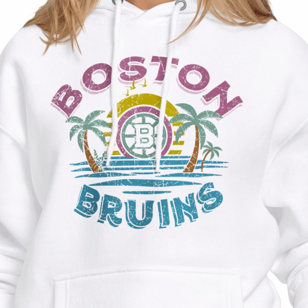Boston Bruins Starter Women's Tonal Beach Hoodie - White - NHL 204013684