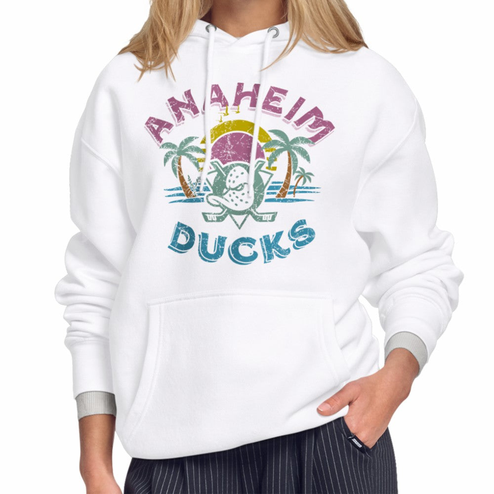 Anaheim Ducks Starter Women's Tonal Beach Hoodie - White - NHL 204013685