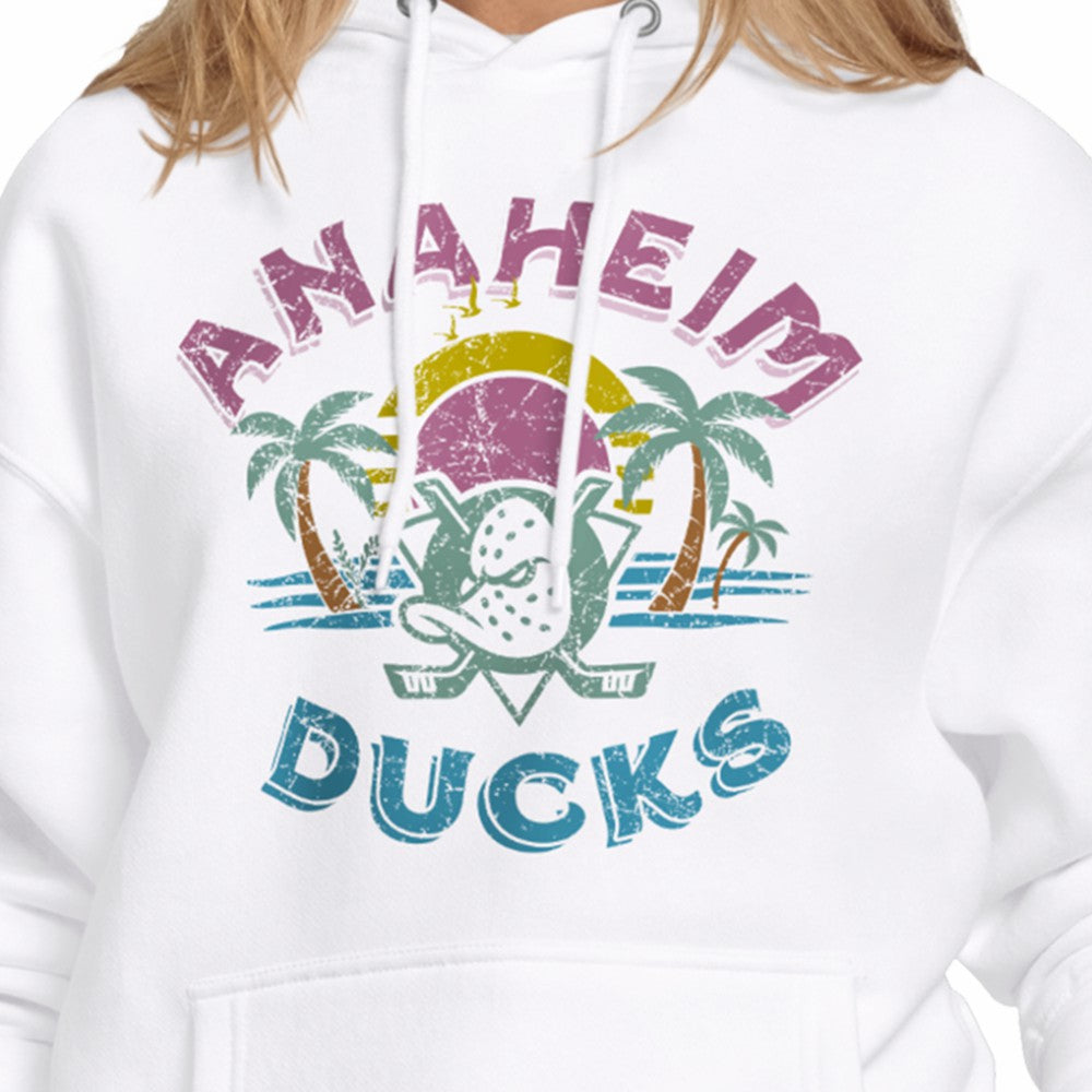 Anaheim Ducks Starter Women's Tonal Beach Hoodie - White - NHL 204013685