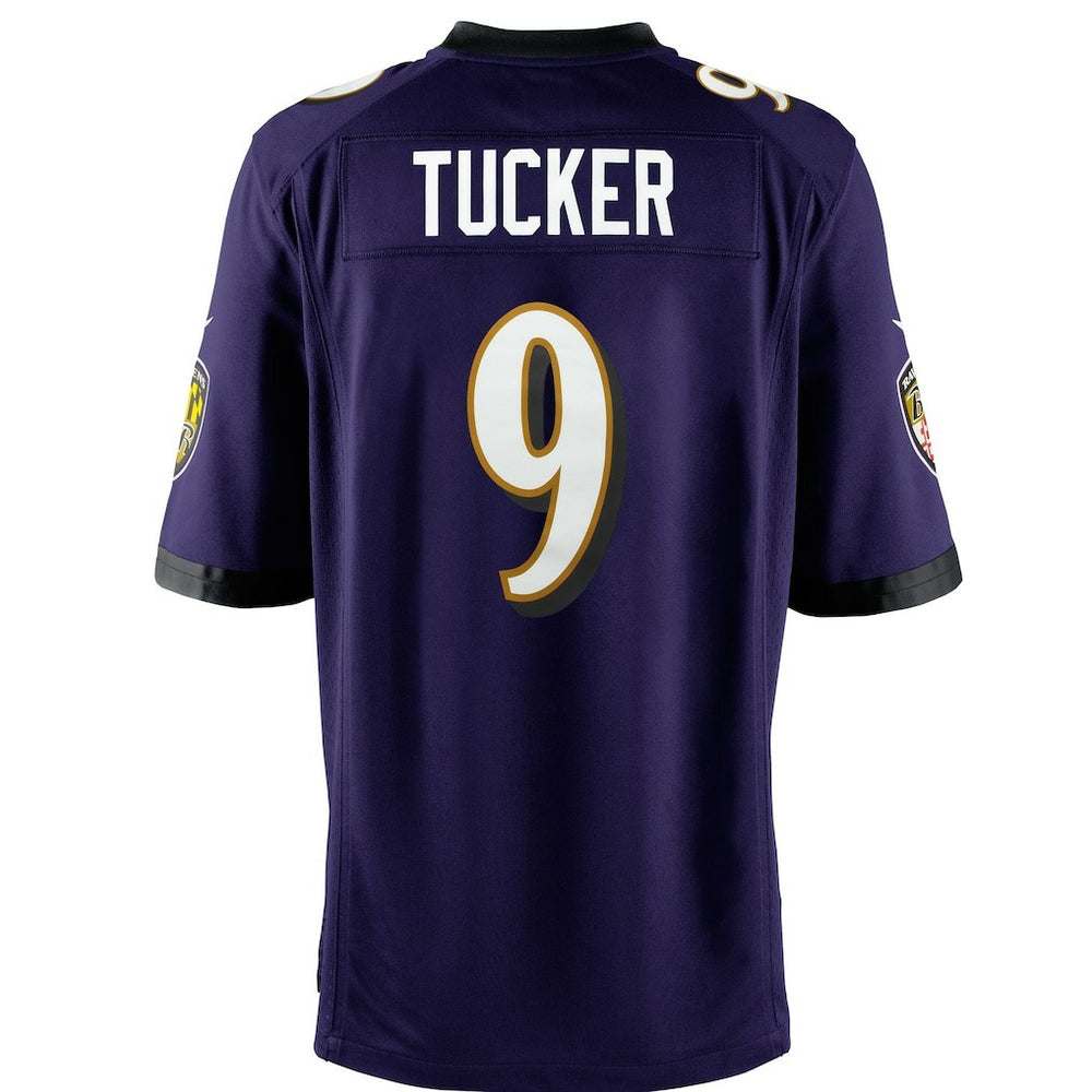 Nike Justin Tucker Baltimore Ravens Youth Game Jersey Purple