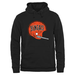 Cincinnati Bengals Throwback Logo Pullover Hoodie Black