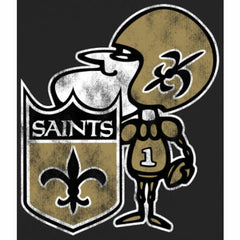 New Orleans Saints Throwback Logo Pullover Hoodie Black