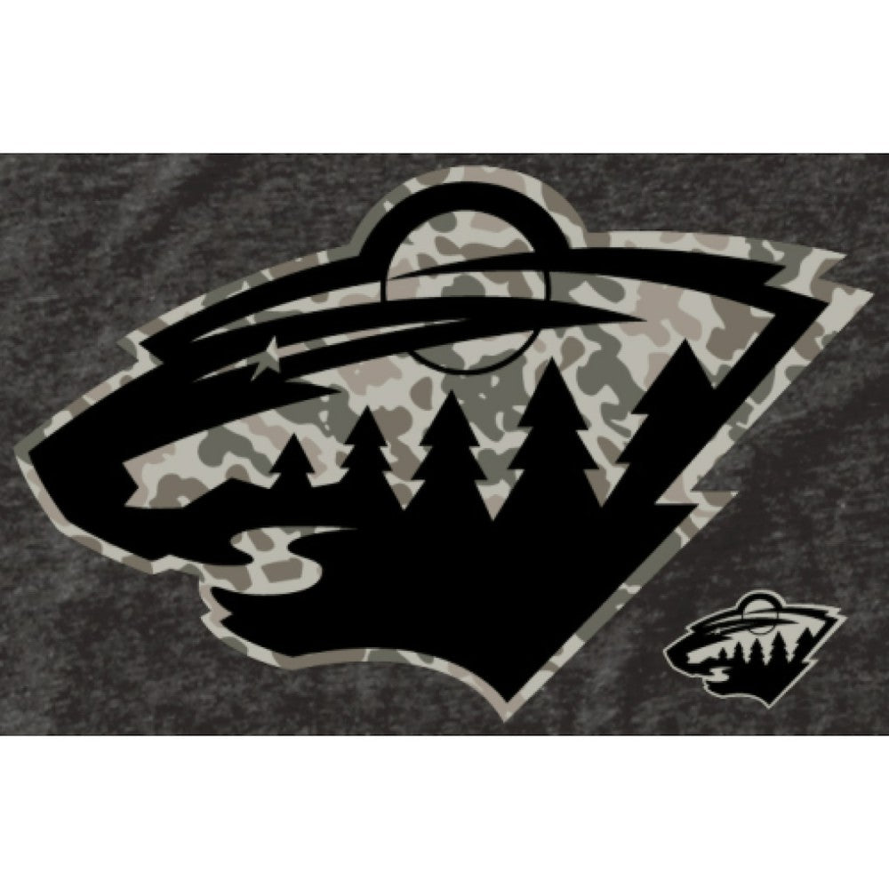 Men's Minnesota Wild Black Rink Warrior Tri-Blend T-Shirt - NHL 2265463
