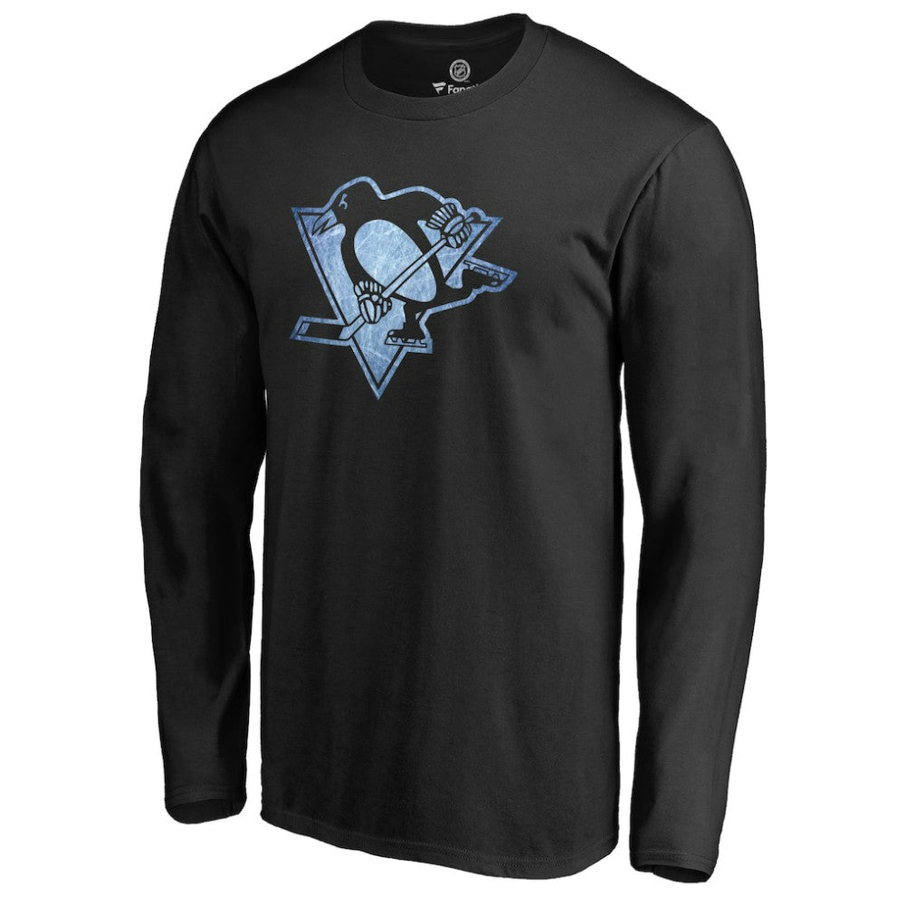 Pittsburgh Penguins Pond Hockey Long Sleeve T-Shirt - Black - NHL 2301318