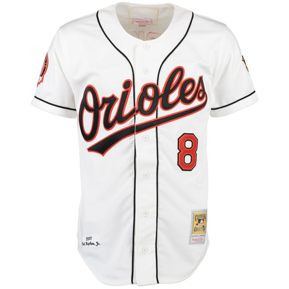 Cal Ripken Baltimore Orioles Mitchell & Ness Home Authentic Jersey - White - Mitchell & Ness Online