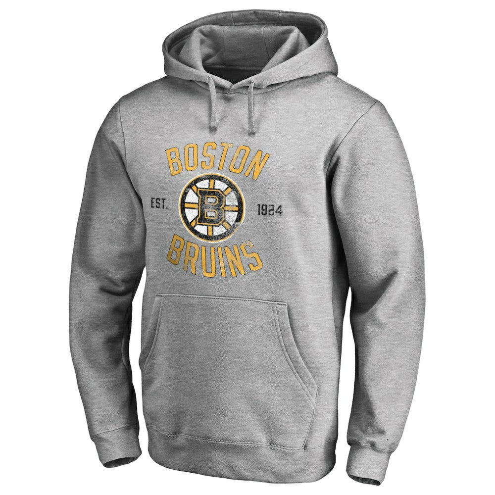Boston Bruins Heritage Pullover Hoodie - Ash - NHL 2376402