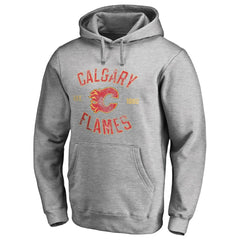 Calgary Flames Heritage Pullover Hoodie - Ash - NHL 2376404