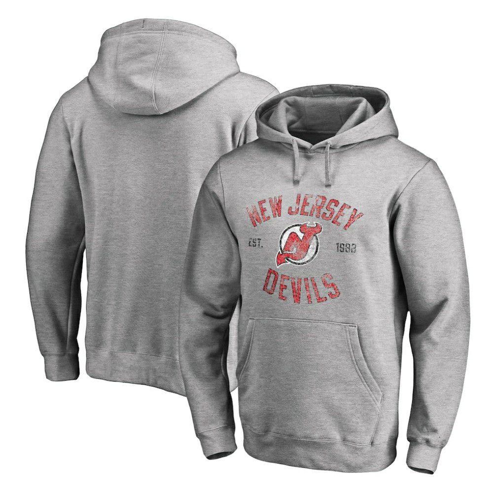 New Jersey Devils Heritage Pullover Hoodie - Ash - NHL 2376418