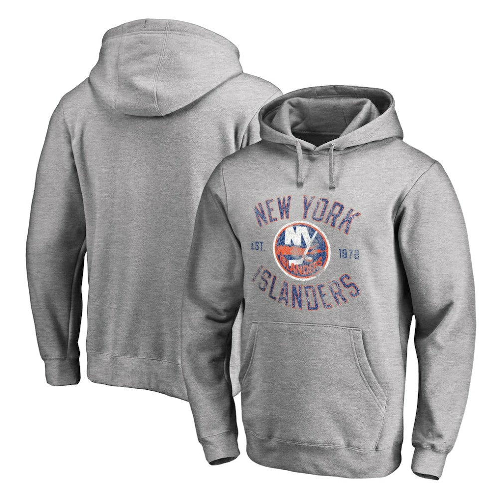 New York Islanders Heritage Pullover Hoodie - Ash - NHL 2376420