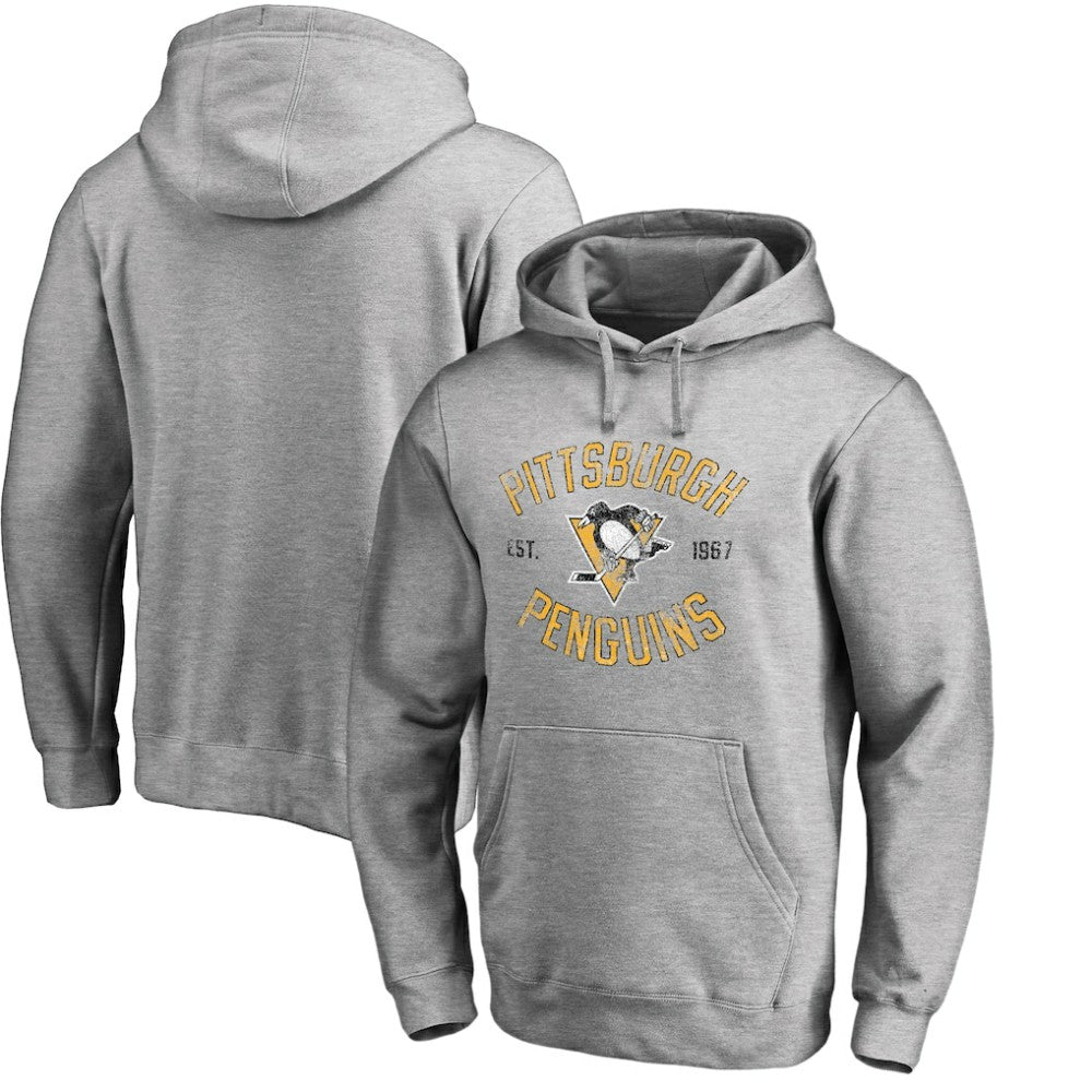 Pittsburgh Penguins Heritage Pullover Hoodie - Ash - NHL 2376424